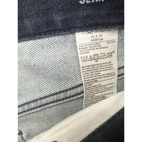 Banana Republic Athletic Fit Travel Jeans Men’s size 30x30 Dark Blue Slim - Picture 7 of 8